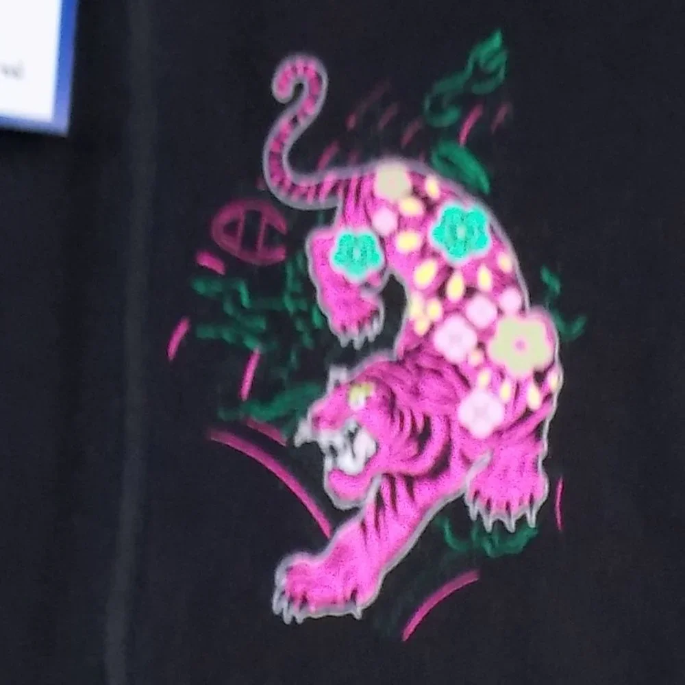 Champion Lunar New Year Collection Black Hoodie Neon Tiger Graphic Size M NWT - Picture 9 of 16